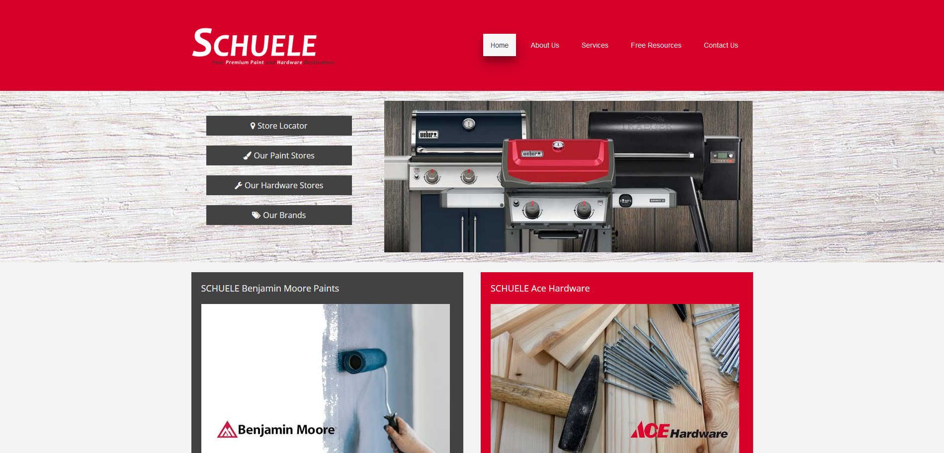 Retail: Paint and Hardware Company Website